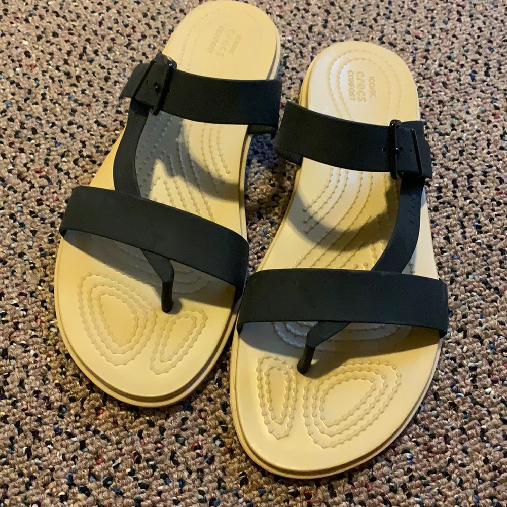 Croc black sandals